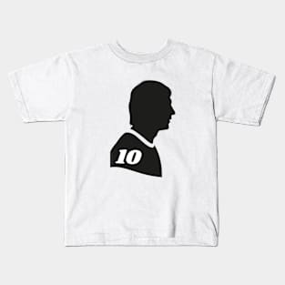 Black Silhouette Messi Kids T-Shirt